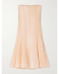 KHAITE - Mags Paneled Satin-Twill Mini Dress - Lyst