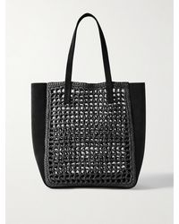 KHAITE - Zoe Kleine Tote Aus Leder Und Raffiabast - Lyst