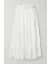 mid length linen skirts