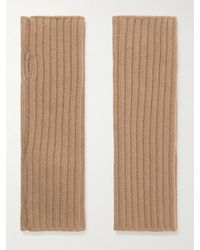 Yves Salomon - Fingerlose Handschuhe Aus Geripptem Kaschmir - Lyst