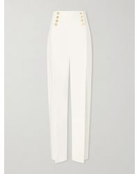 Carolina Herrera - Alba Cotton-Blend Wide-Leg Pants - Lyst