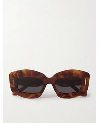 Loewe - Screen Square-Frame Tortoiseshell Acetate Sunglasses - Lyst