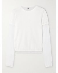 TOTEME - Layered Knitted Cashmere And Silk-Blend Top - Lyst