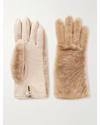 Gabriela Hearst - Eglantina Leather-Trimmed Shearling Gloves - Lyst