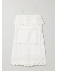 Isabel Marant - Parvedy Broderie Anglaise Cotton-Poplin Mini Dress - Lyst