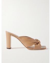 Jimmy Choo - Avenue 85 Knotted Leather Mules - Lyst