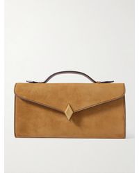 Metier - Edge Embellished Suede Clutch - Lyst