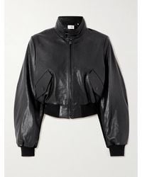 FRAME - The Harrington Leather Jacket - Lyst