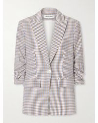 Veronica Beard - Clayton Dickie Checked Cotton-Seersucker Jacket - Lyst