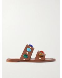 Gianvito Rossi - Pasha Embellished Leather Sandals - Lyst