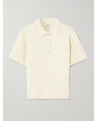 JW Anderson - Haut Façon Polo En Mailles Torsadées - Lyst