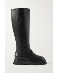 Wandler Rosa Leather Knee Boots - Black