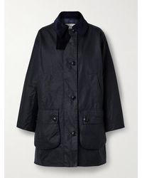 Barbour - The Edit By Alexa Loren Corduroy-Trimmed Waxed-Cotton Jacket - Lyst