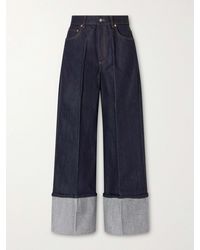 Givenchy - Creased Wide-Leg Denim Jeans - Lyst