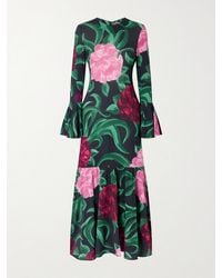 La DoubleJ - Alba Floral-Print Stretch-Jersey Maxi Dress - Lyst