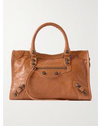 Balenciaga - Le City Small Embellished Textured-Leather Tote - Lyst