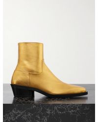 Proenza Schouler - Bronco Metallic Leather Ankle Boots - Lyst