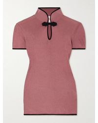 Valentino Garavani - Ribbed Silk Top - Lyst