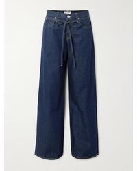 SLVRLAKE Denim - Mica Belted Low-Rise Wide-Leg Jeans - Lyst