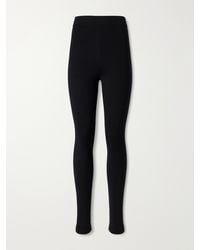 Alaïa - High-Rise Wool-Blend Leggings - Lyst