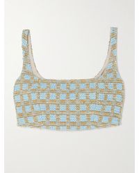 Emilia Wickstead - Lucilia Cropped Checked Bouclé Top - Lyst