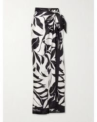 Max Mara - Beachwear Spuma Printed Silk Pareo - Lyst