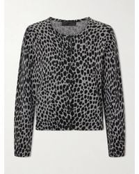 Nili Lotan - Keelah Leopard-Jacquard Cashmere Cardigan - Lyst
