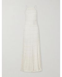 Missoni - Metallic Crochet-Knit Halterneck Maxi Dress - Lyst