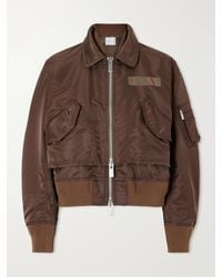 Sacai - Cropped Padded Shell Bomber Jacket - Lyst