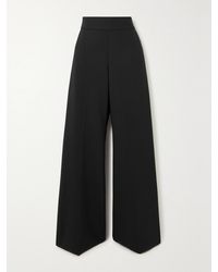 Carolina Herrera - Grain De Poudre Wool-Blend Wide-Leg Pants - Lyst