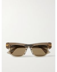 Bottega Veneta - Square-Frame Acetate Sunglasses - Lyst