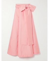 BERNADETTE - Beatrice Belted Taffeta Maxi Skirt - Lyst