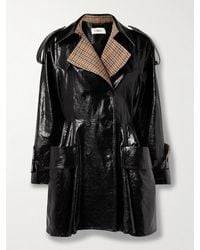 Chloé - Manteau À Double Boutonnage En Lin Enduit À Finitions En Laine Mélangée - Lyst