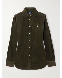 Polo Ralph Lauren - Hemd Aus Cord Aus Einer Baumwollmischung Mit Stickerei - Lyst