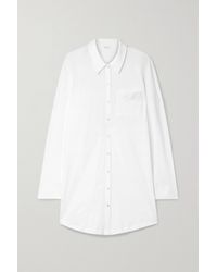 Net Sustain Claire Nachthemd Aus Bio-pima-baumwoll-jersey in Weiß Damen Bekleidung Nachtwäsche Bade- Morgen- und Hausmäntel Skin Baumwolle 