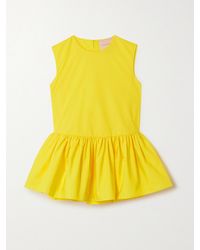 ROKSANDA - Ysme Ruffled Cotton Peplum Top - Lyst