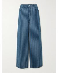 Frankie Shop - Sasha Striped Wide-Leg Jeans - Lyst