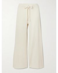 Eres - Rieur Hose Mit Geradem Bein Aus Einer Gerippten Woll-Kaschmirmischung - Lyst