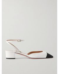 Aquazzura - French Flirt 35 Grosgrain-Trimmed Leather Mary Jane Pumps - Lyst