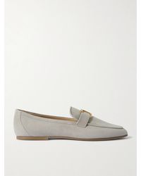 Tod's - Loafers Aus Nubukleder Mit Verzierung - Lyst