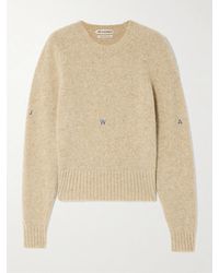 JW Anderson - Embroidered Merino Wool And Mohair-Blend Sweater - Lyst