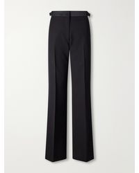 Wales Bonner - Gallery Satin-Trimmed Wool-Twill Flared Pants - Lyst