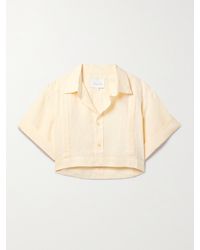 Johanna Ortiz - Net Sustain Manyatta Cropped Pleated Organic Linen Shirt - Lyst