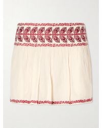 Isabel Marant - Picadilia Embroidered Organic Cotton Mini Skirt - Lyst