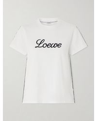 Loewe - T-Shirt En Jersey De Coton À Broderie - Lyst