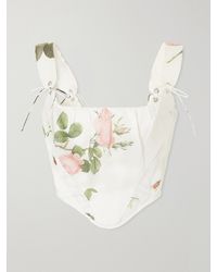 Vivienne Westwood - Kitten Floral-Print Silk-Satin Corset - Lyst