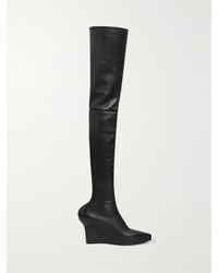 Givenchy - Leather Over-The-Knee Wedge Boots - Lyst