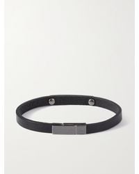 Saint Laurent - Leather And-Tone Bracelet - Lyst