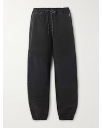 Moncler - Shell-Paneled Fleece Tapered Sweatpants - Lyst
