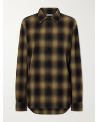 Balenciaga - Checked Wool-Blend Shirt - Lyst